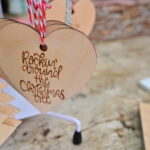 A wooden Christmas decoration
