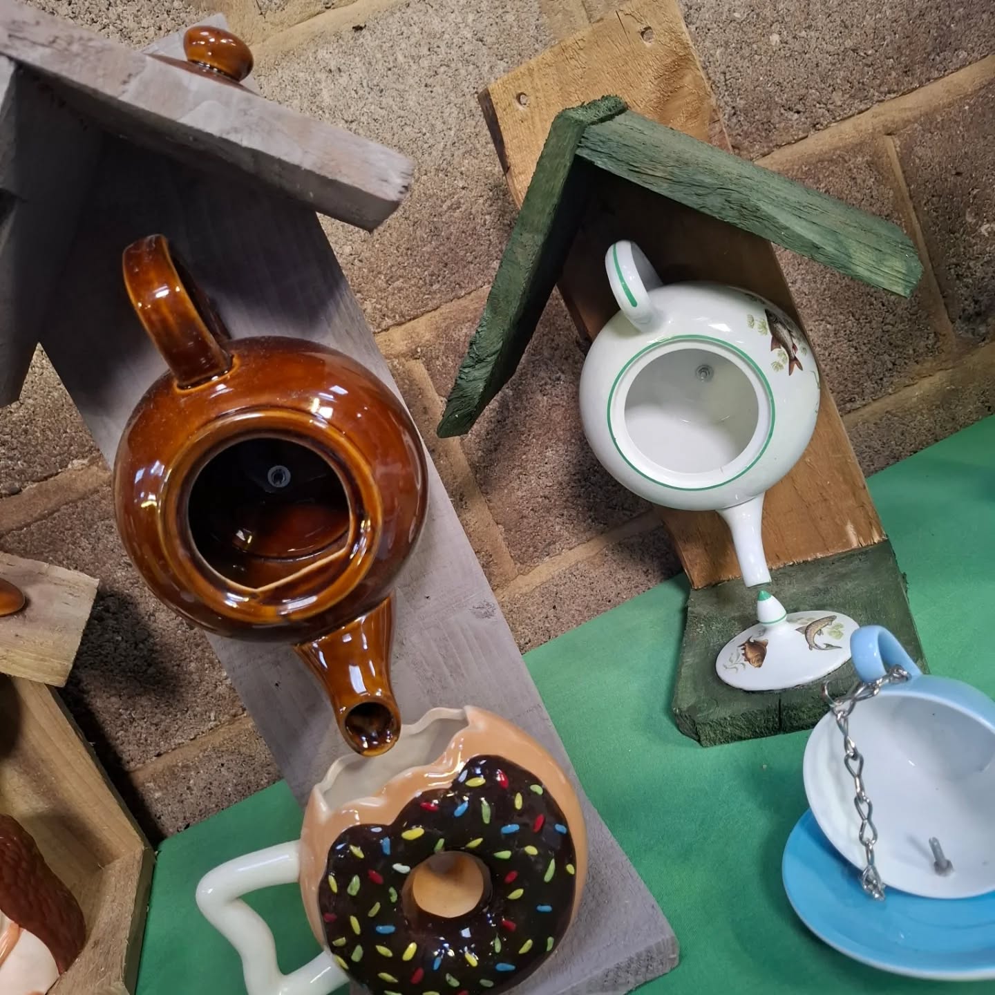 upcycled bird feeders